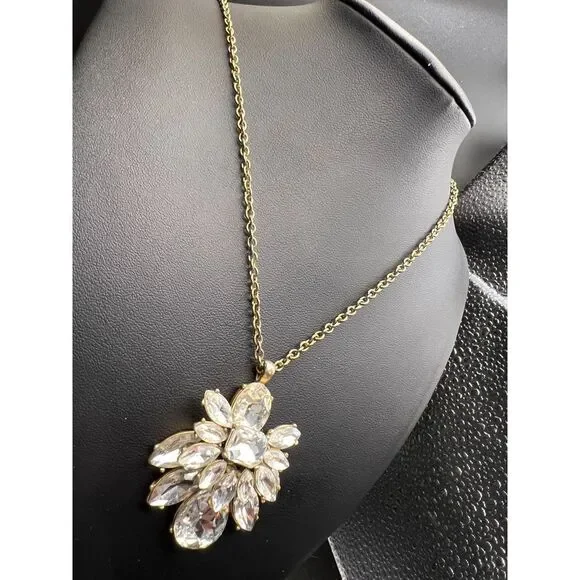 J. Crew Rhinestone Blossom Pendant - Picture 3 of 7